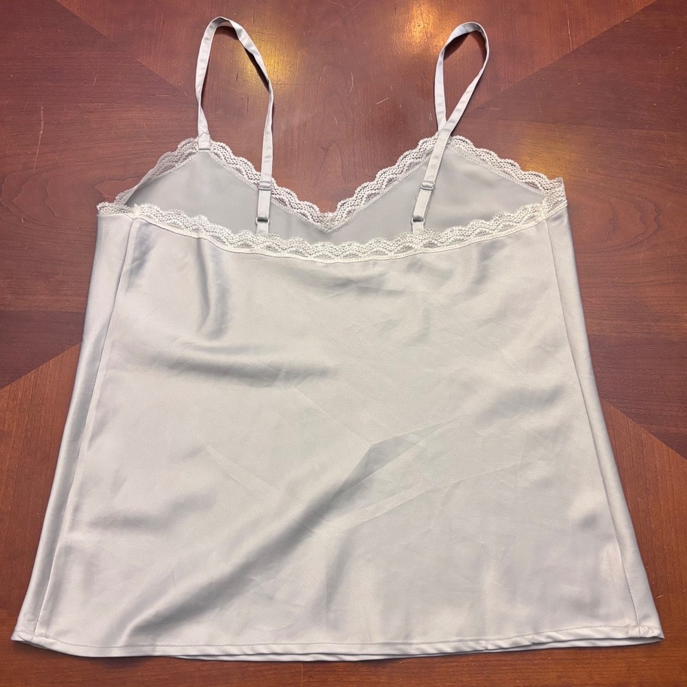 Lauren Ralph Lauren Light Blue Lace-Trim Camisole - Picture 7 of 11